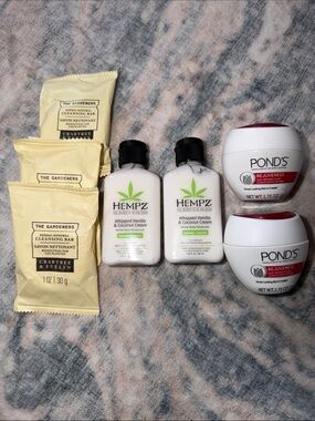 TRAVEL!!! Crabtree & Evelyn soap, Hempz lotion, & Ponds bundle RV:$36!